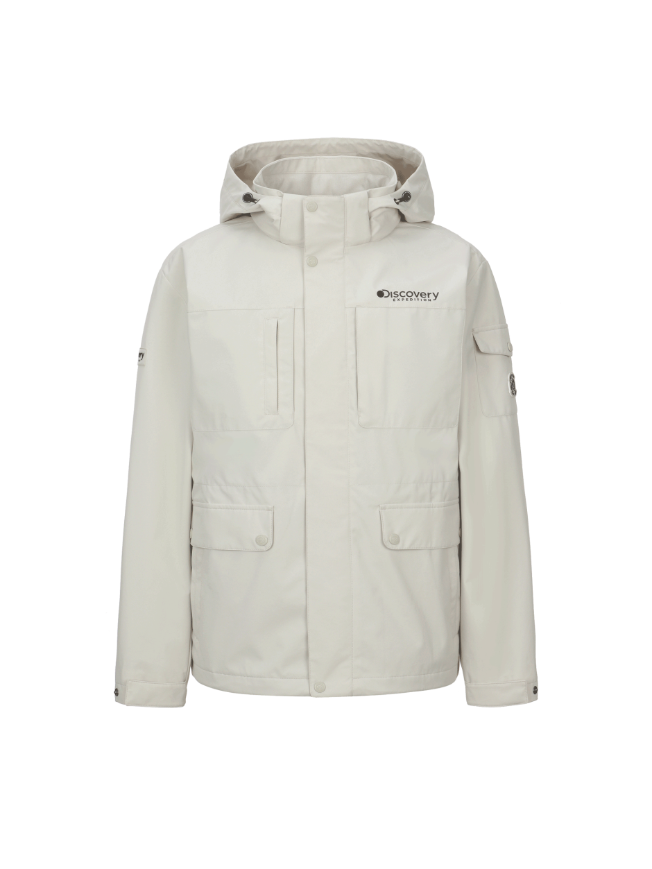 Discovery Mountain Cook 外套 夾克 多口袋 白色 男