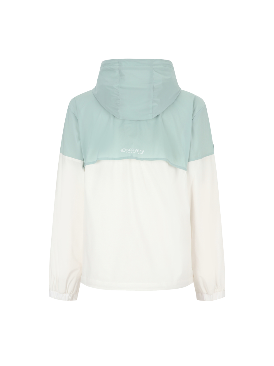 Discovery 輕量 休閒 外套 夾克 防風 綠白拚色 男