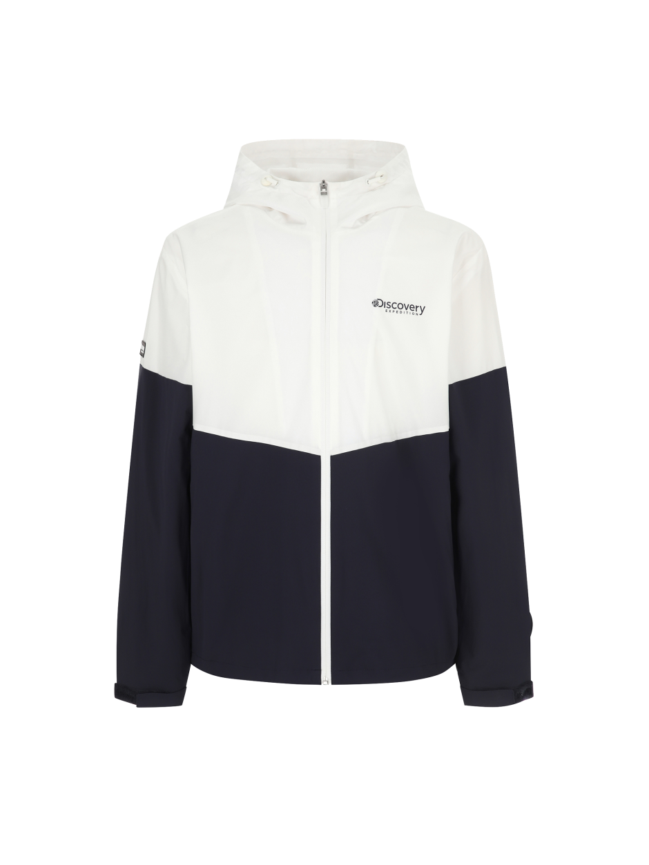 Discovery 輕量 休閒 外套 夾克 防風 白黑拚色 男