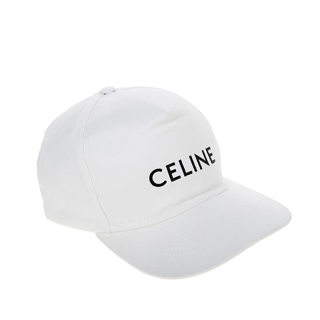 CELINE 新款CELINE棉質棒球帽(白色)
