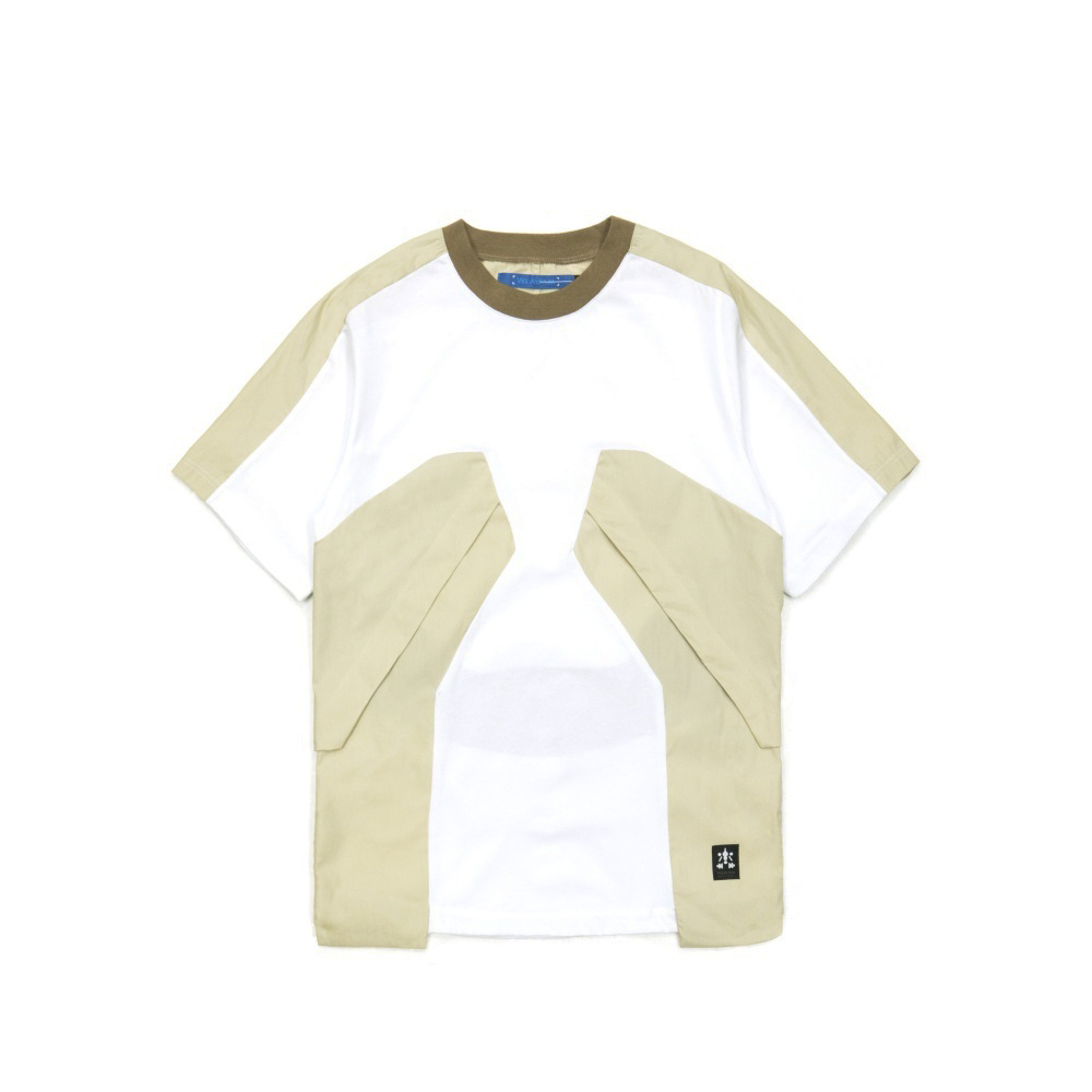 活片透氣上衣-白