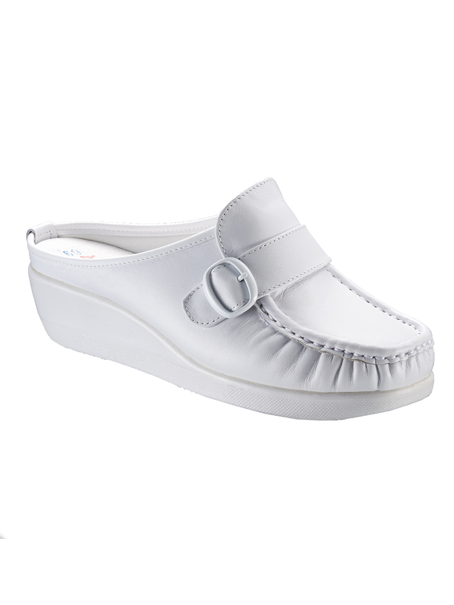 【 S803-W0 】女護理師鞋-拖鞋式-S經典系列-純粹白