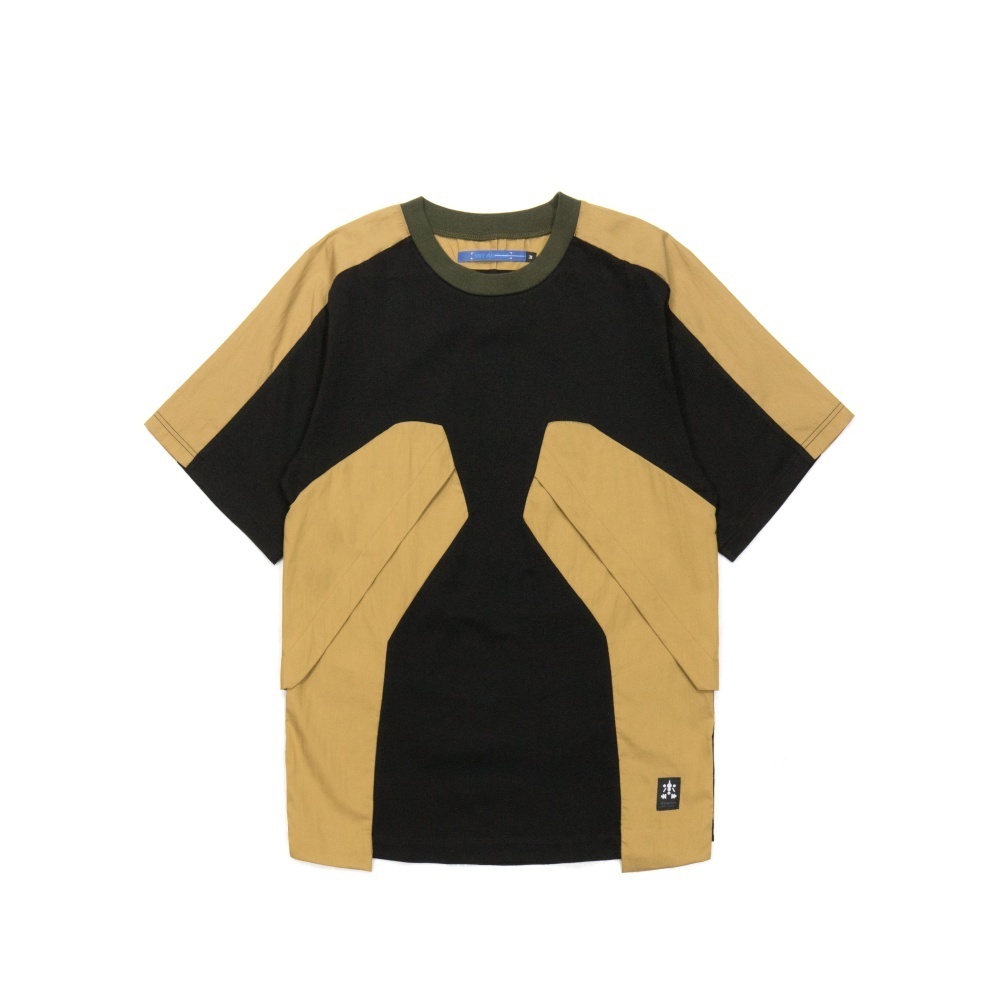 活片透氣上衣-黑