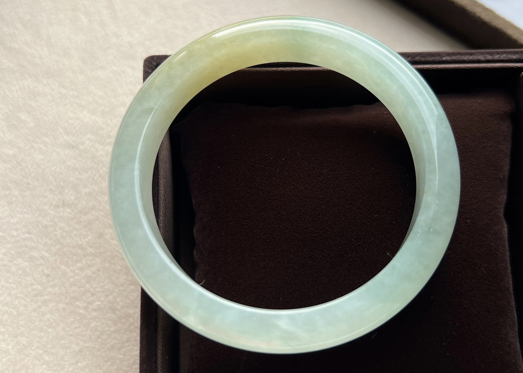 冰種果綠飄黃翡翠平安鐲