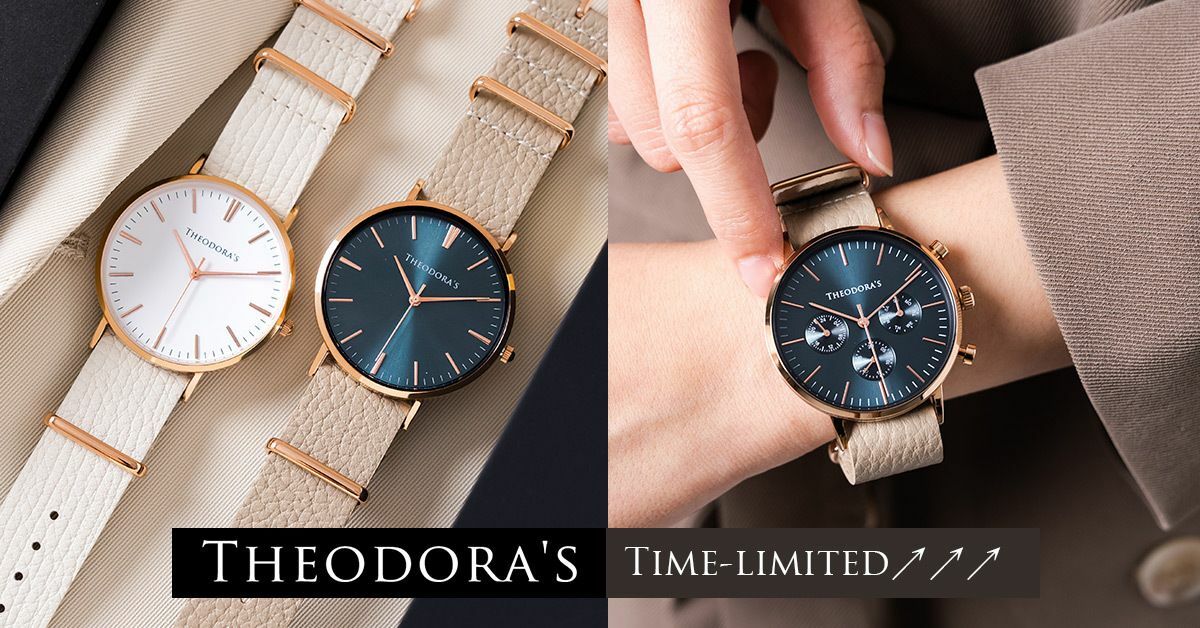 流行, 手錶, 飾品, 夏天, 限定, 白色, 淺卡其, THEODORA'S