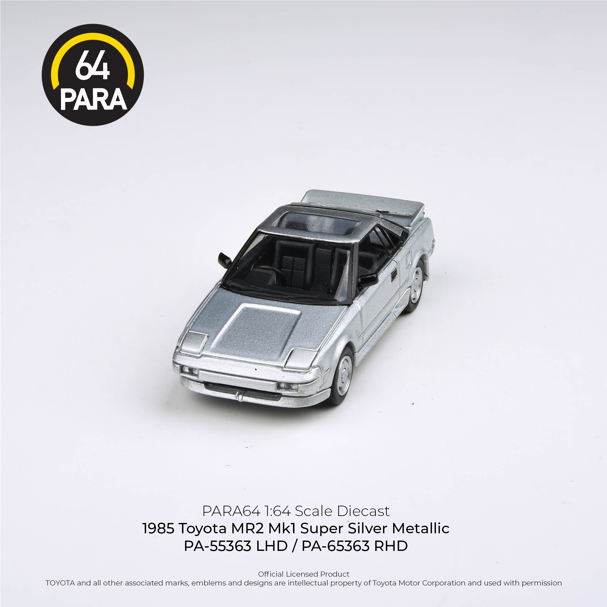 Para 64 1985 Toyota MR2 MK1 Super Silver Metallic - closed lights