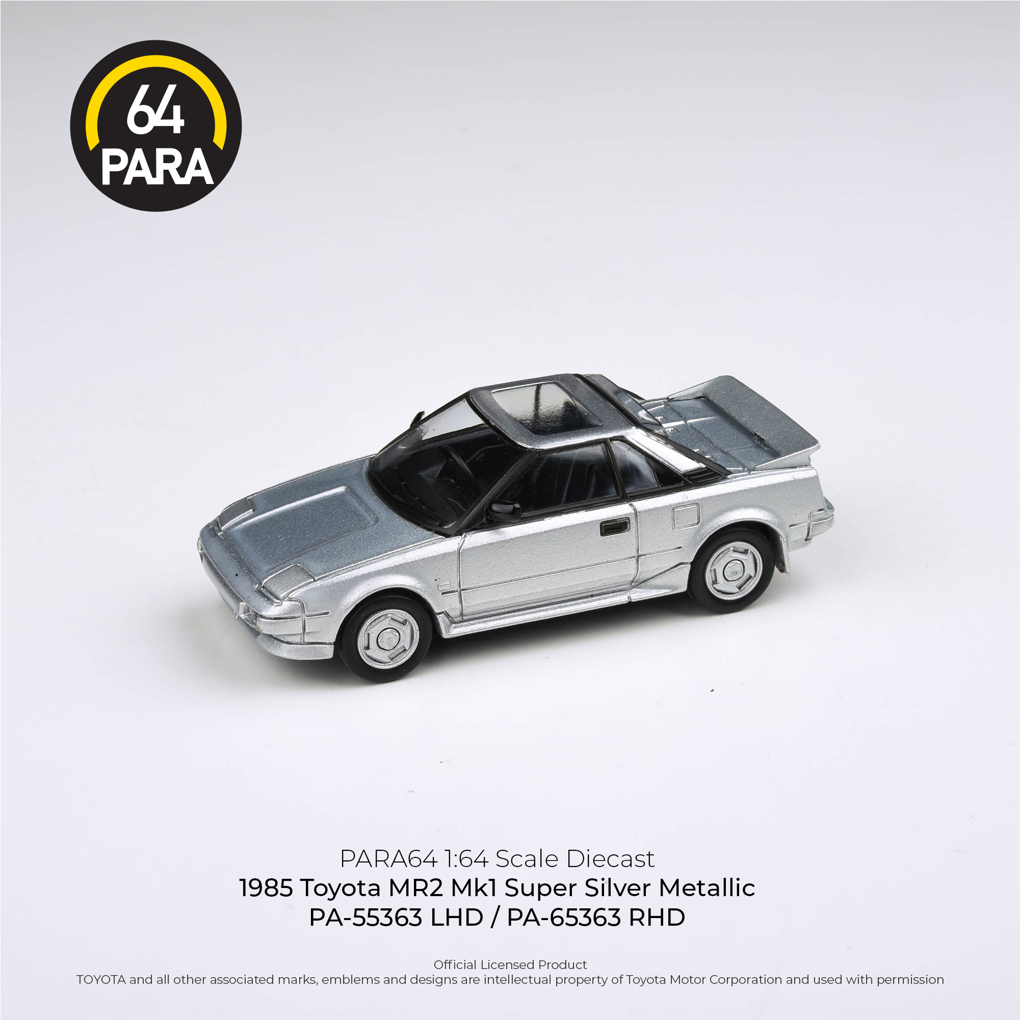 Para 64 1985 Toyota MR2 MK1 Super Silver Metallic - closed lights