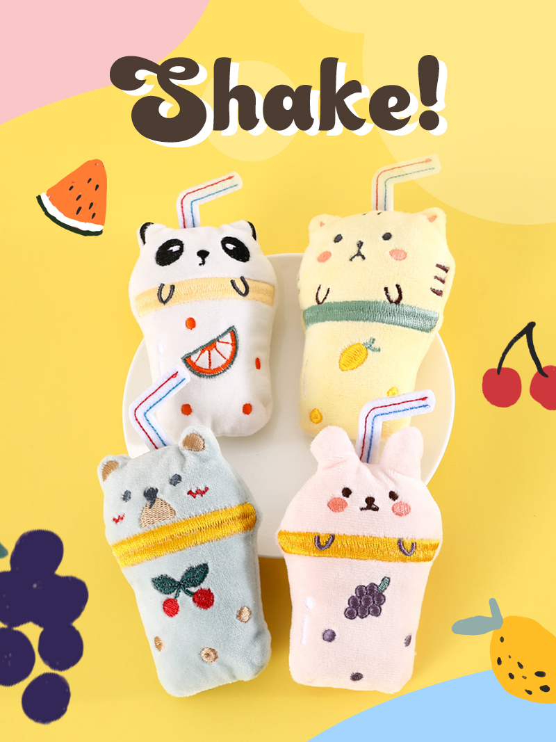 Shake!寵物發聲貓草玩具-四色可選