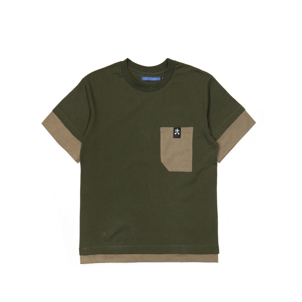 錯視兩截式短Tee-綠