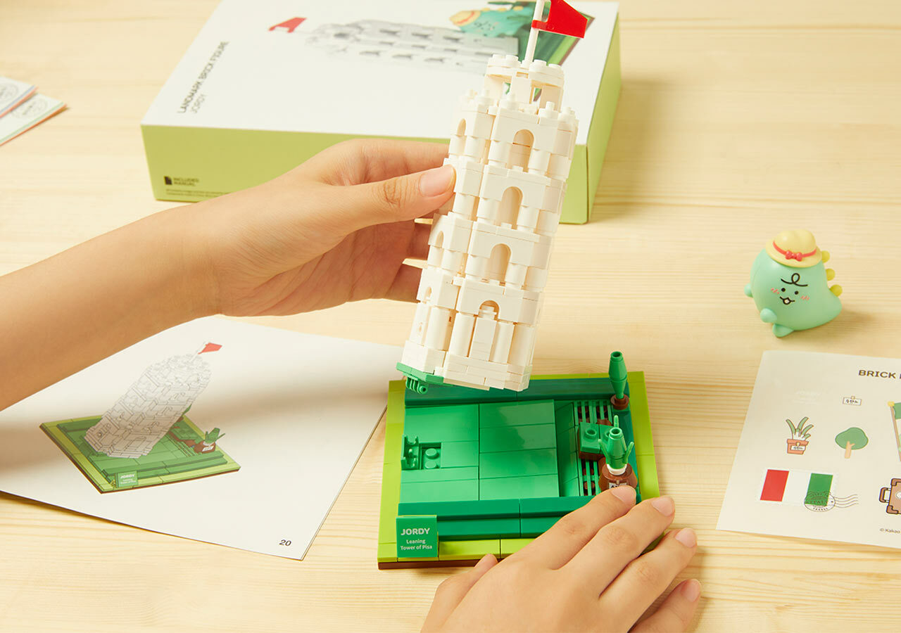 預購 韓國 KAKAO FRIENDS JORDI 小恐龍 比薩斜塔 積木組