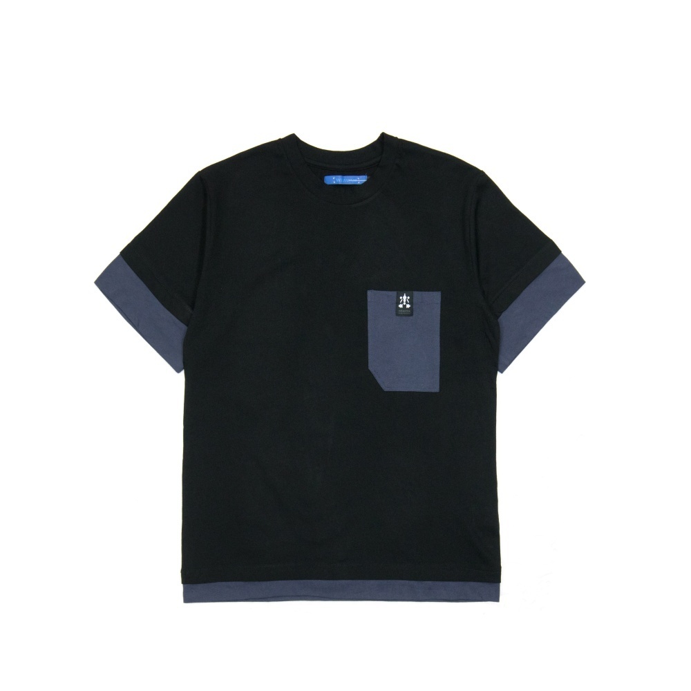 錯視兩截式短Tee-黑