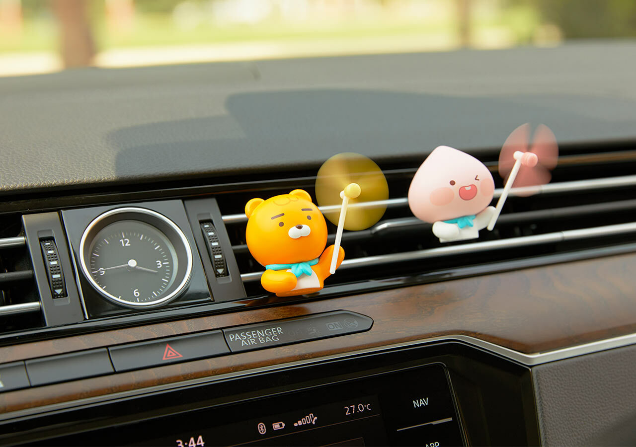 預購 韓國 KAKAO FRIENDS Ryan 萊恩 Apeach 桃子 風車造型 車用芳香劑
