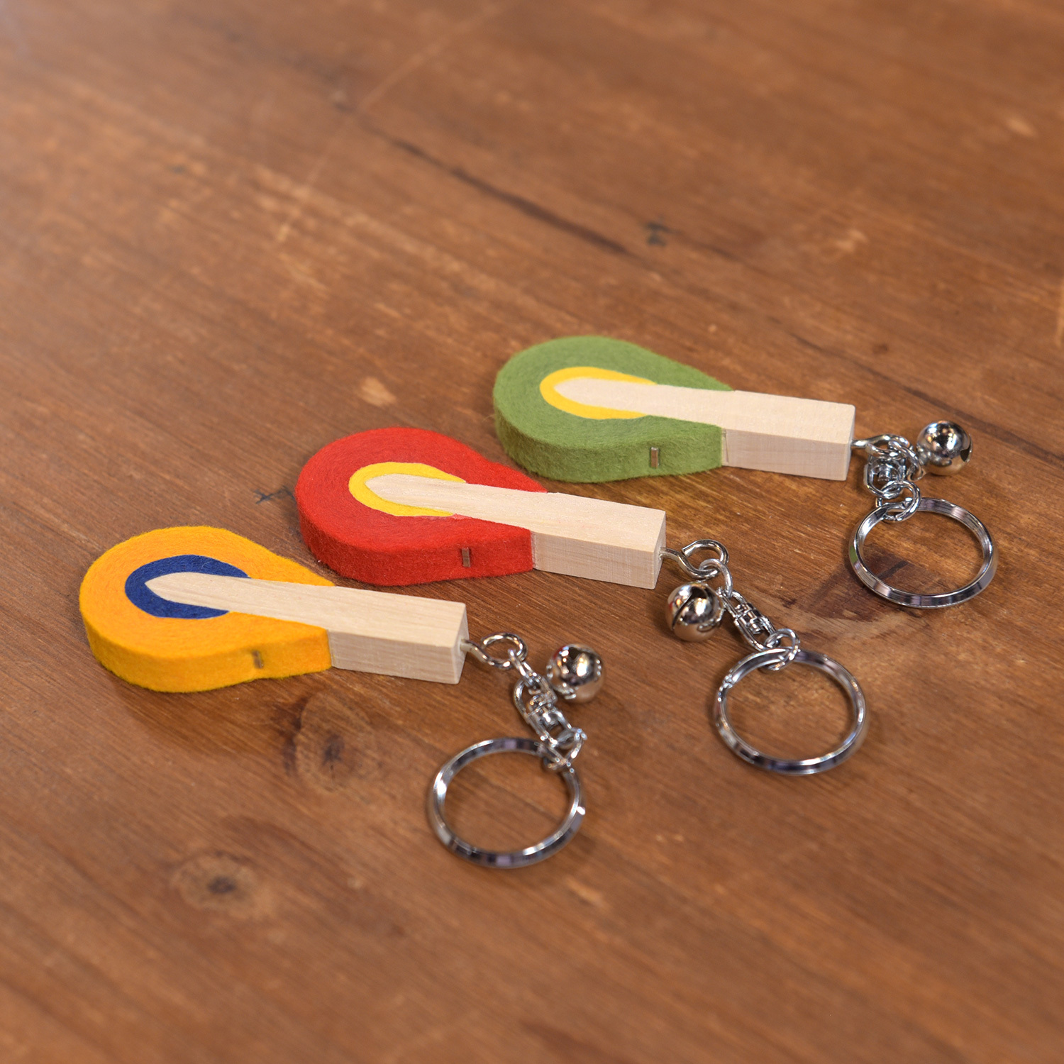 日本進口 渡邊商店 鋼琴琴槌造型鑰匙圈 黃OKC 綠GKC 紅RKC