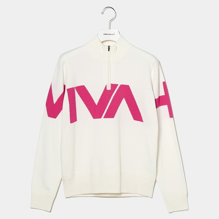 女士 半拉鍊LOGO標幟針織衫