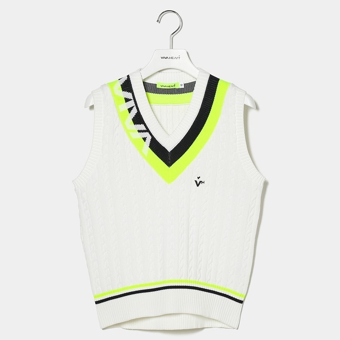 女士 色彩織紋針織背心