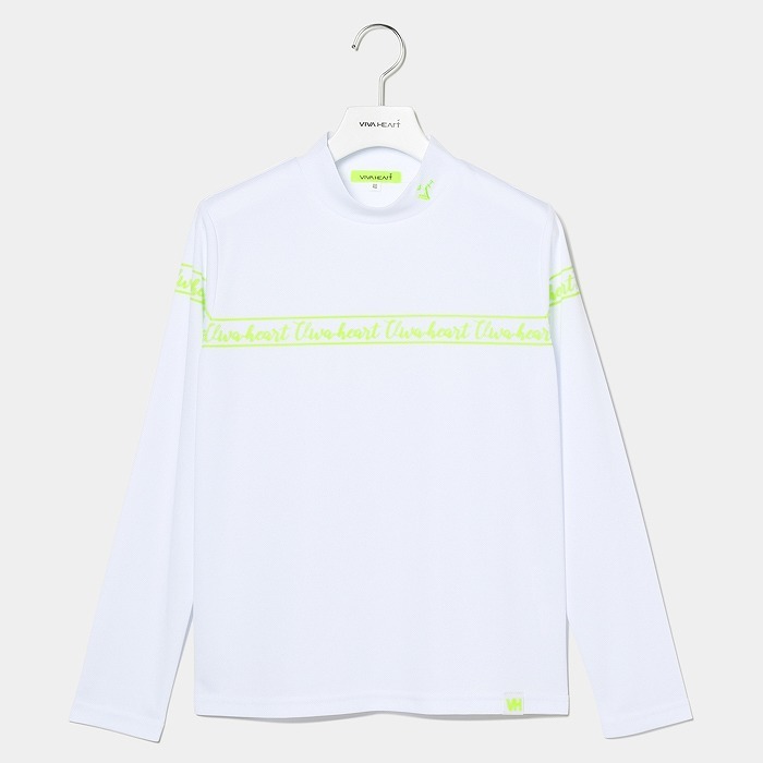 女士 彈力印花小高領長袖