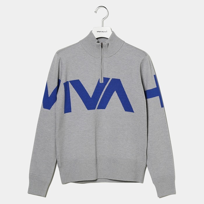 女士 半拉鍊LOGO標幟針織衫