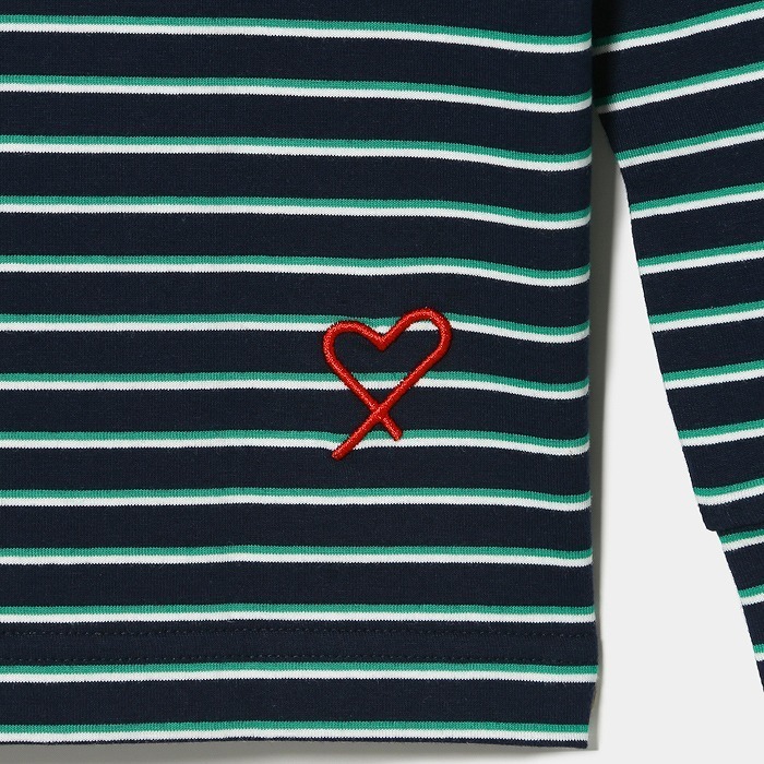 男士 條紋小高領長袖內搭衣