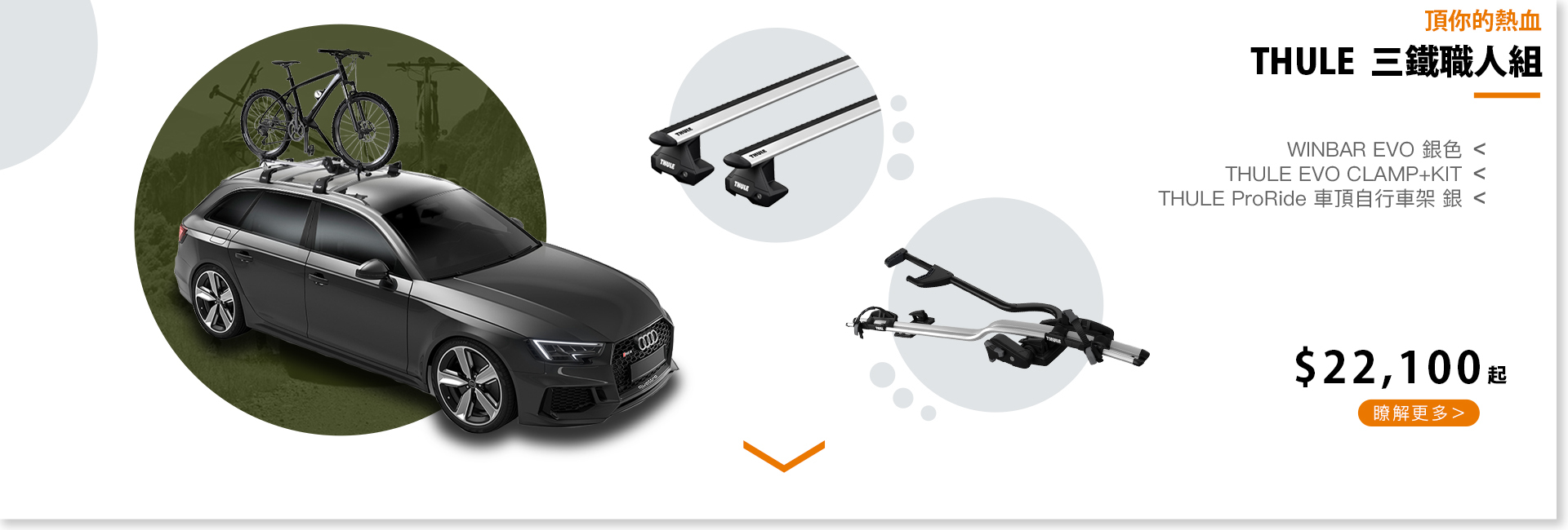 THULE 車頂腳踏車架