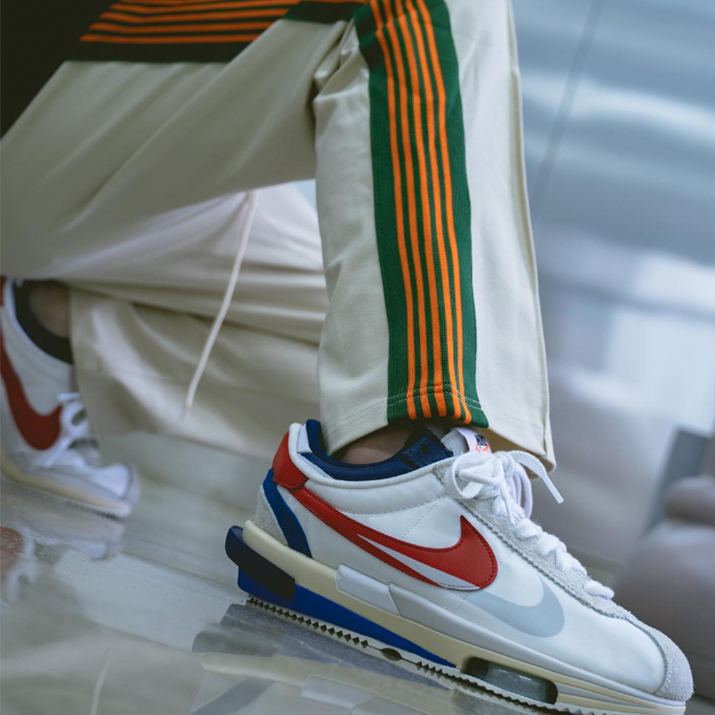 sacai x Nike Zoom Cortez 藍白DQ0581-100