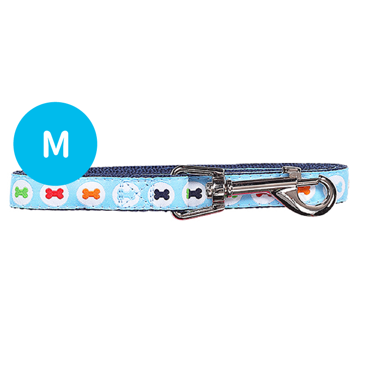 Pawise丨狗用拖帶-藍色骨頭 (M) (1.2m/20mm) (NO.13217)