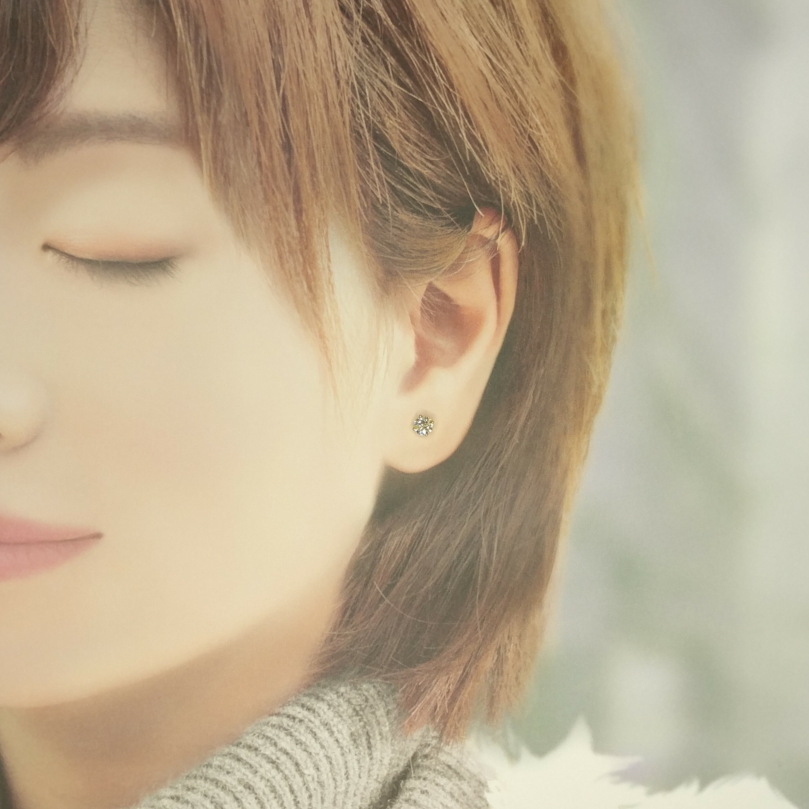 全新18K玫瑰金【主石79份鑽石】耳環