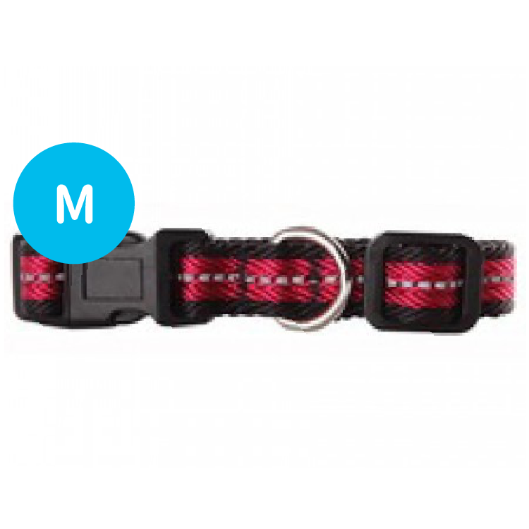 Pawise丨反光頸帶-紅色 (M) (NO.13242)