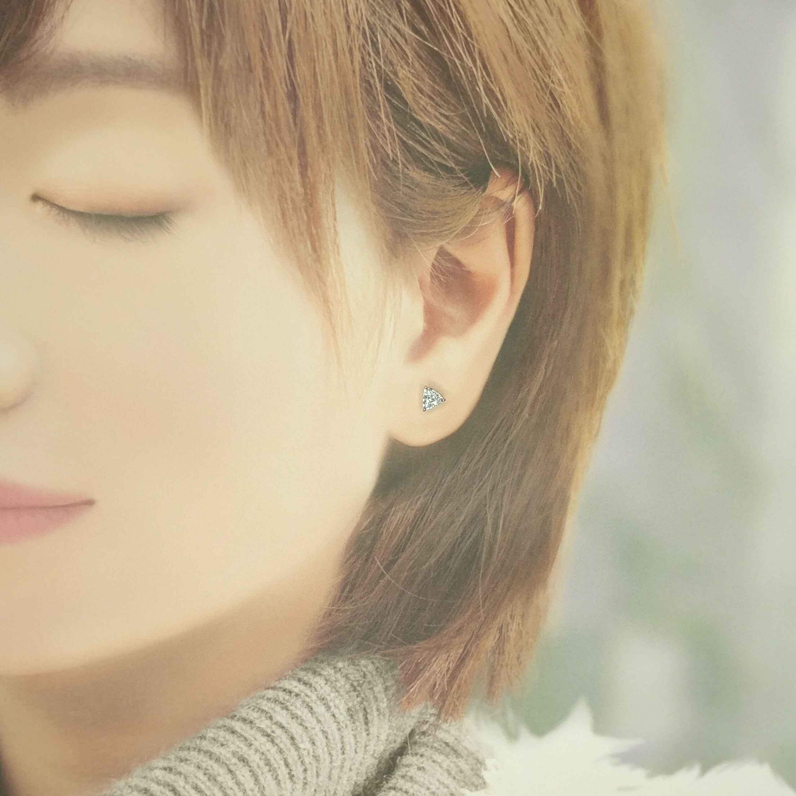 全新18K白金【主石76份帕拉伊巴】耳環