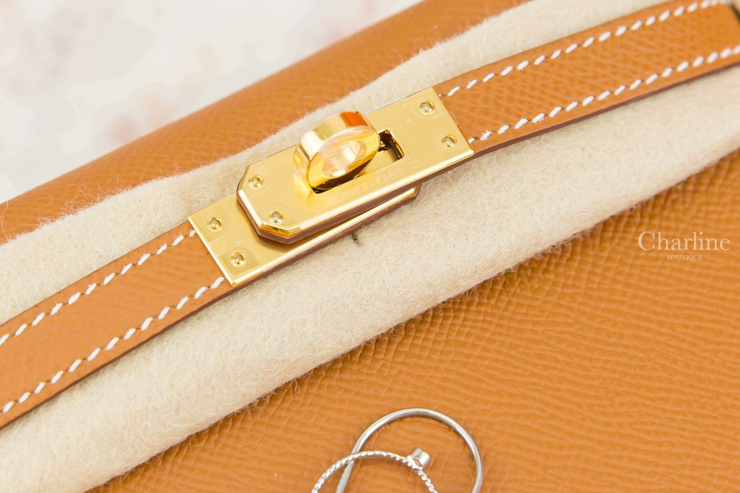 Hermès Mini Kelly II 37 Gold Epsom 焦糖色金釦迷你凱莉包
