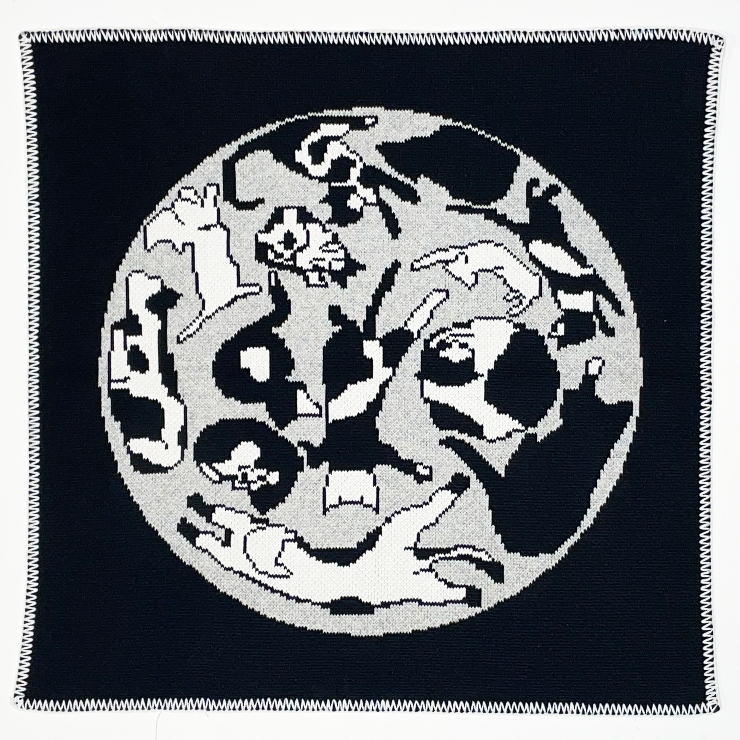 動態貓圖案方形地毯