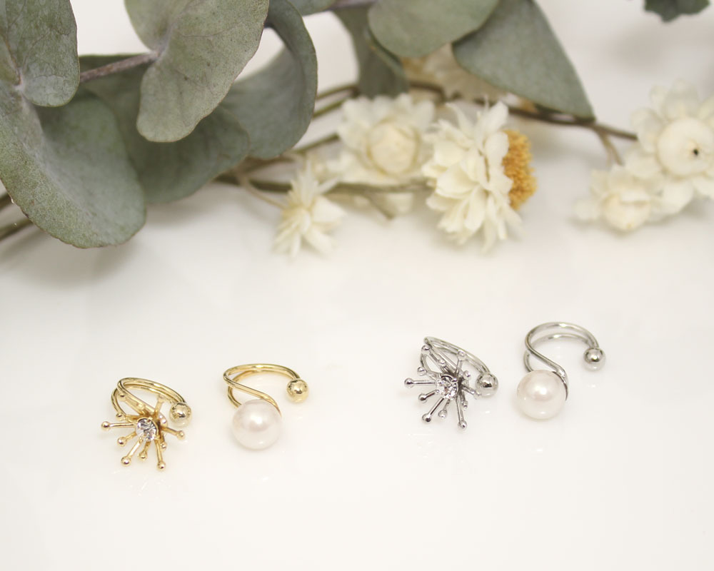 Farbe 燦爛珍珠耳骨夾