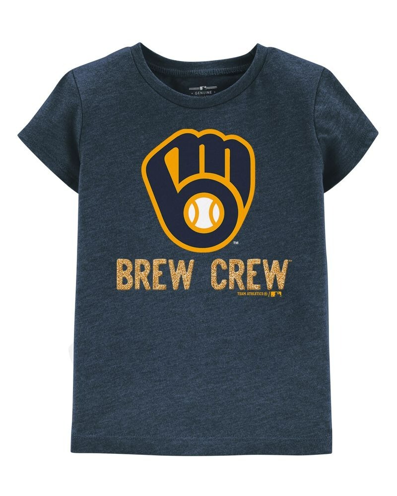 【預購】美國Carter's MLB聯名上衣 - 密爾瓦基釀酒人 (Glitter)