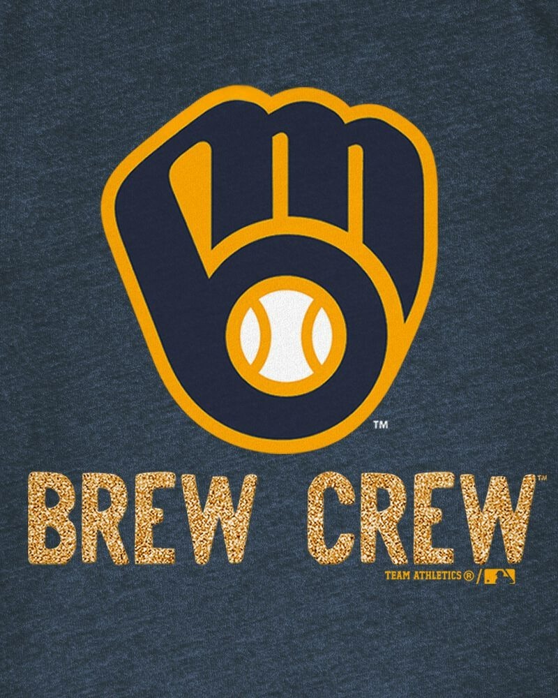 【預購】美國Carter's MLB聯名上衣 - 密爾瓦基釀酒人 (Glitter)