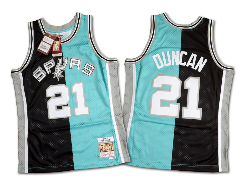 Mitchell & Ness 聖安東尼奧馬刺隊 Tim Duncan Split 復刻 Swingman 球衣
