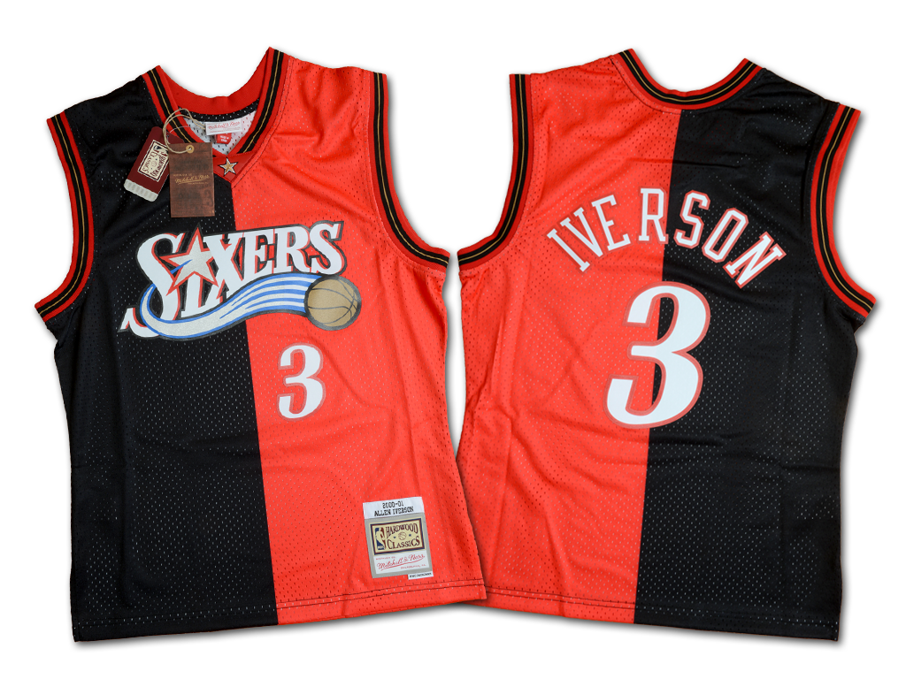 Mitchell & Ness 費城76人隊 Allen Iverson Split 復刻 Swingman 球衣