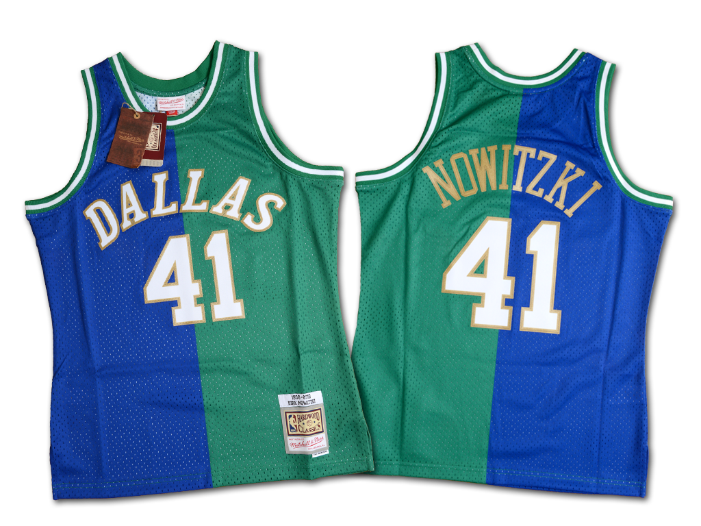 Mitchell & Ness 達拉斯獨行俠隊 Dirk Nowitzki Split 復刻 Swingman 球衣