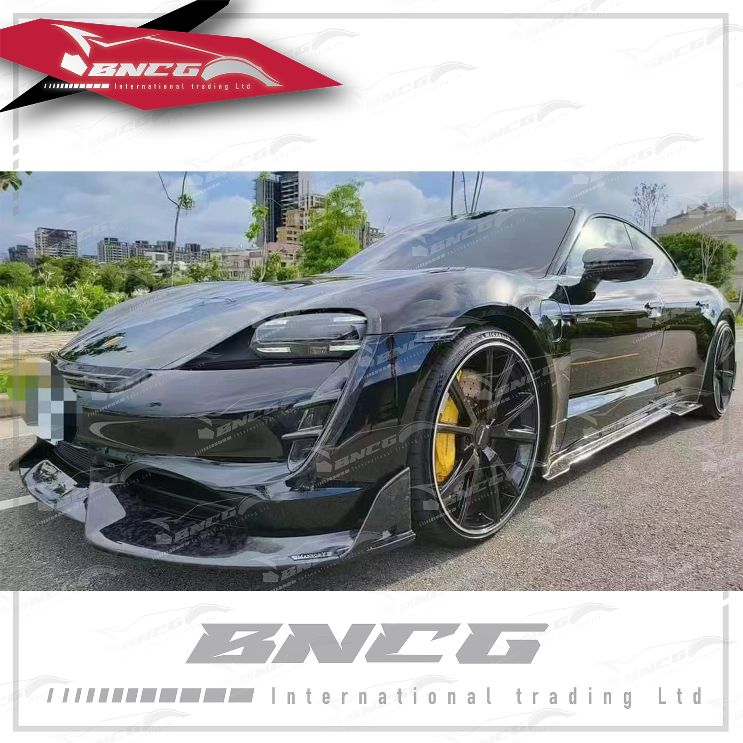 保時捷 Porsche Taycan Mansory 全車大包圍 乾碳纖維 前導流 後導流 側裙 尾翼 包角 後照鏡殼 側飾條 頭燈飾條