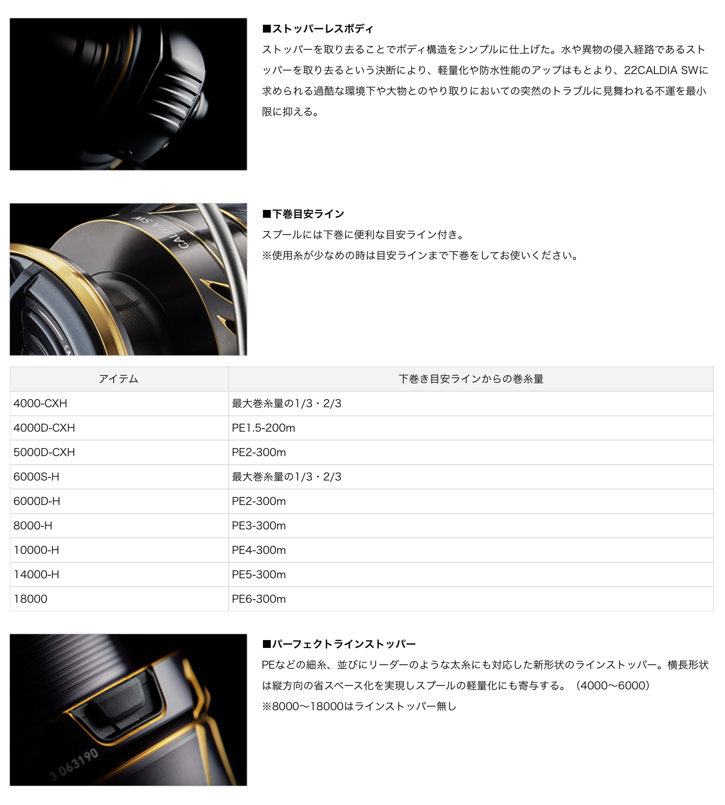 DAIWA CALDIA SW 6000S-H / 6000D-H Spinning Reel