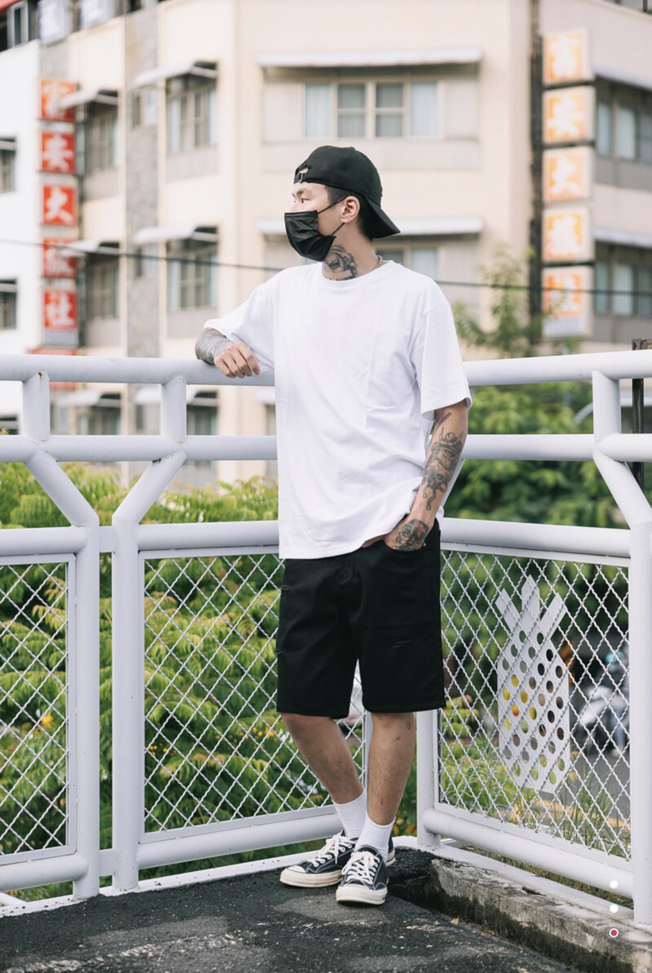 SL 暗黑彈力刀割牛仔短褲 彈力牛仔短褲 (7111)