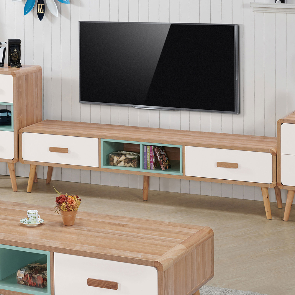 豪根6尺雙抽電視櫃(DS-1)共1件