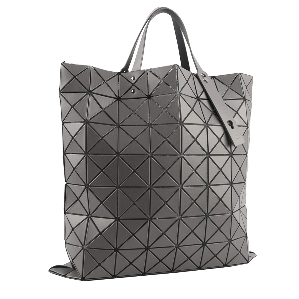 【ISSEY MIYAKE三宅一生】BAO BAO LUCENT 8X8 啞光霧面托特包(深灰色)