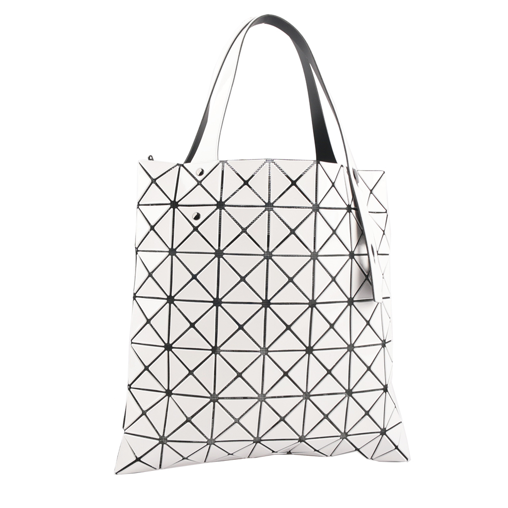 【ISSEY MIYAKE三宅一生】BAO BAO PRISM 7X7 亮面手提包(白色)
