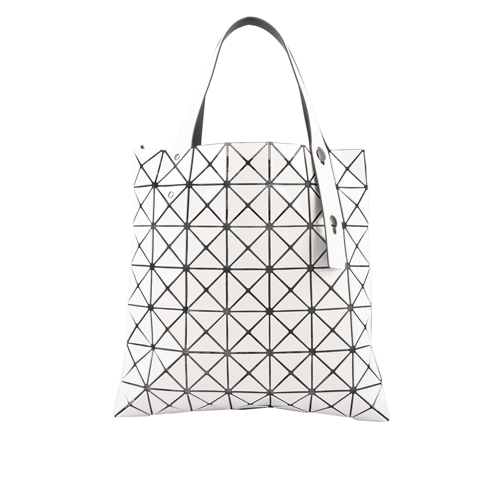 【ISSEY MIYAKE三宅一生】BAO BAO PRISM 7X7 亮面手提包(白色)