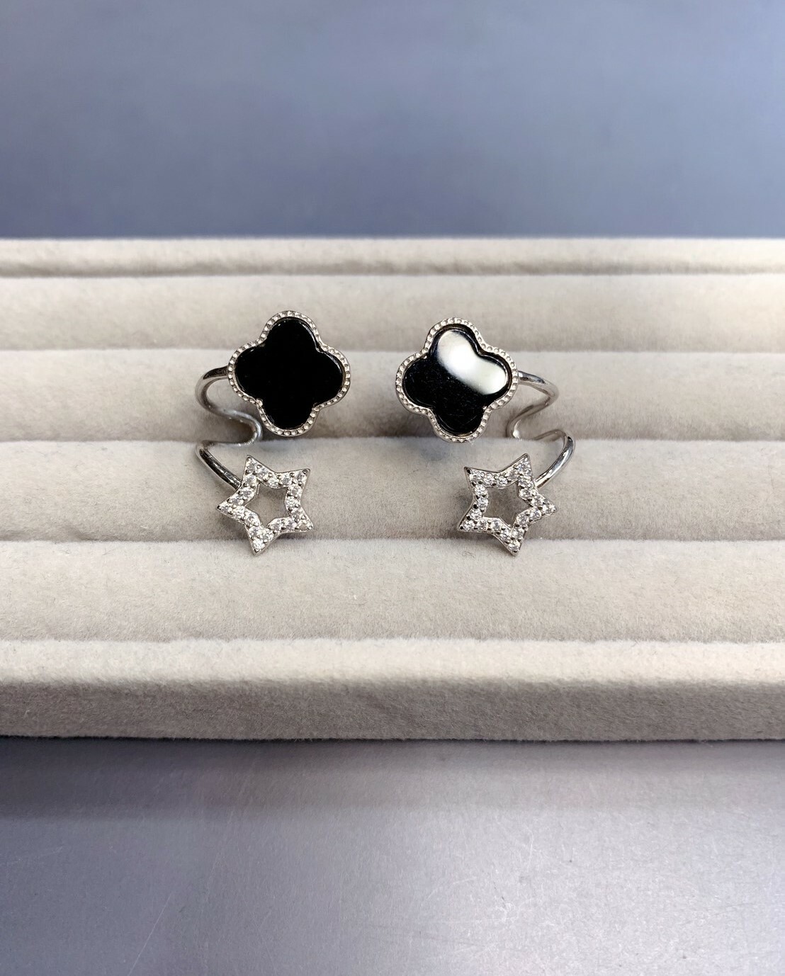 墨翠雙戴耳骨耳環丨時尚防護兼具