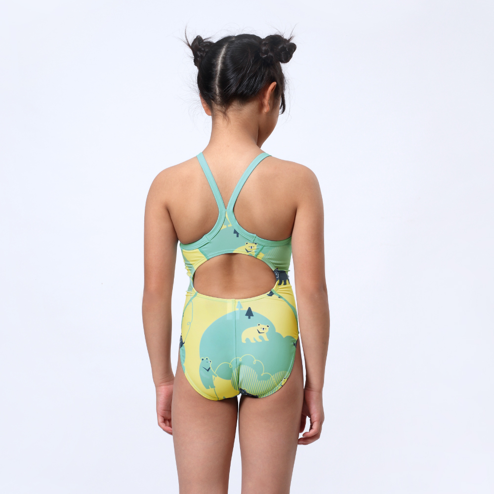 MAR-22081WJ 小女競賽型泳裝 - 台灣黑熊
