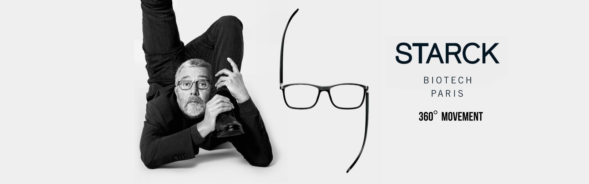 【創新科技在STARCK 完美配重眼鏡、360度專利】 - 重量減少30%，高舒適及絕佳平衡. 經由不斷的精進在舒適與美感中找尋到平衡，擺脫了厚重的框型，盡心打造每個細節