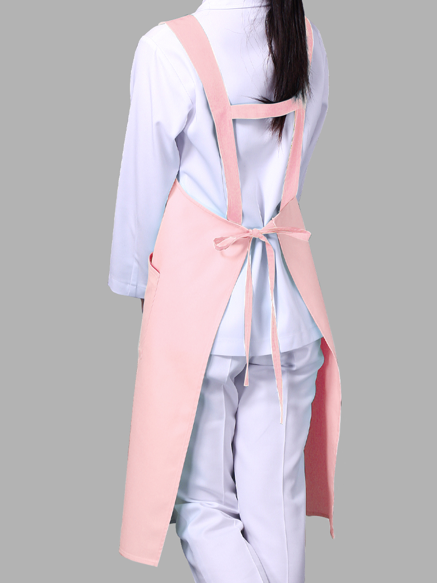 【 B608-A0 出清款 】無防潑水圍裙-F防潑水布-寶寶粉