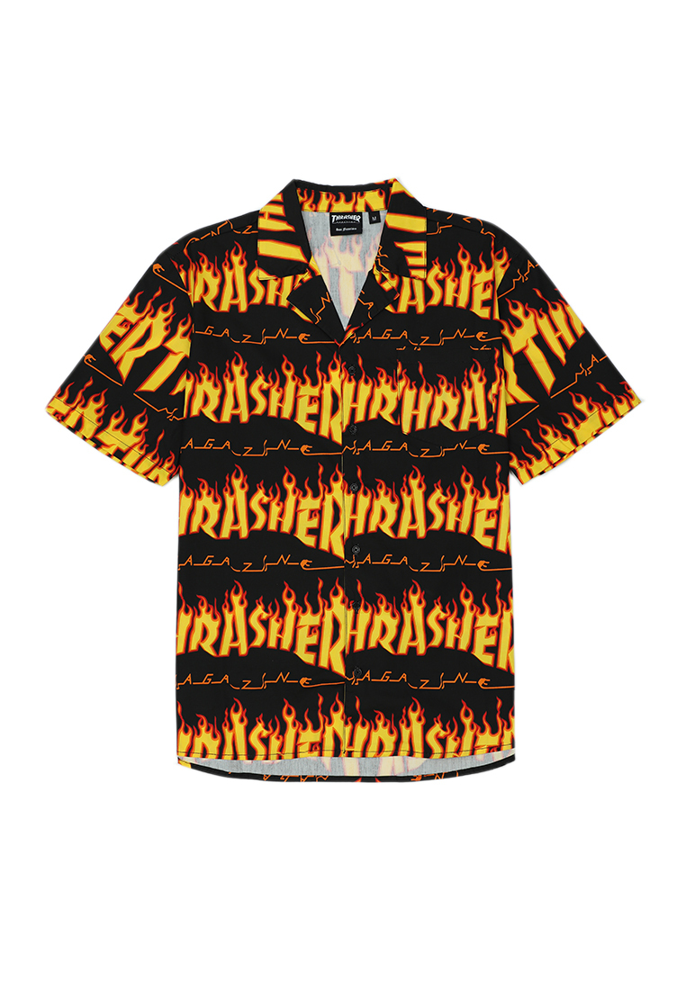 Thrasher Flame Button Up Shirt