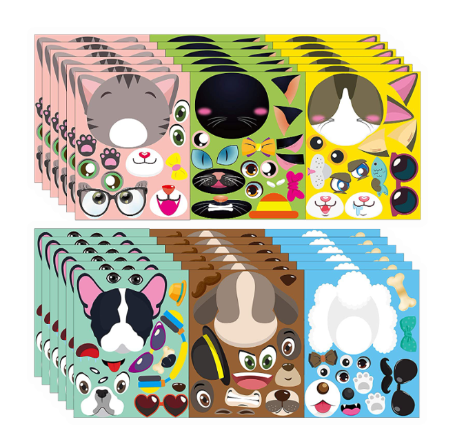 狗狗和貓DIY貼紙-6PCS KP264