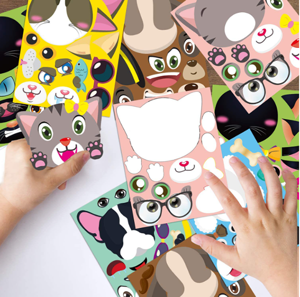 狗狗和貓DIY貼紙-6PCS KP264